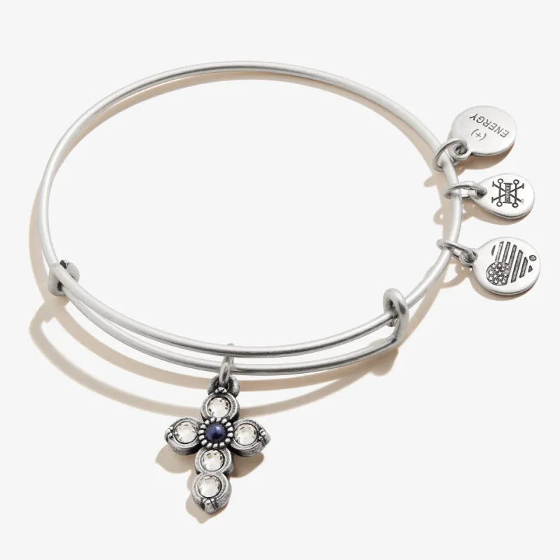 Cross Charm Bangle, Pearl Infusion sold by Alex and Ani