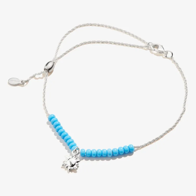 Sun Charm Blue Beaded Anklet sold by Alex and Ani