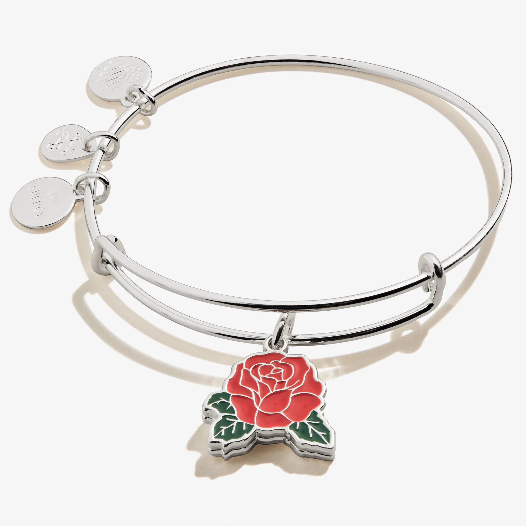 Red Rose Charm Bangle sold by Alex and Ani