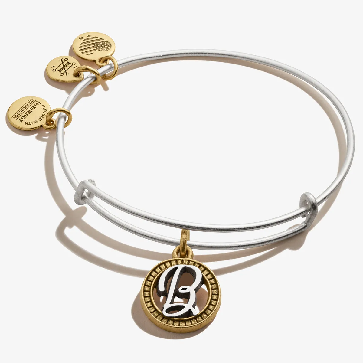 Initial B Charm Bangle, Two-Tone sold by Alex and Ani