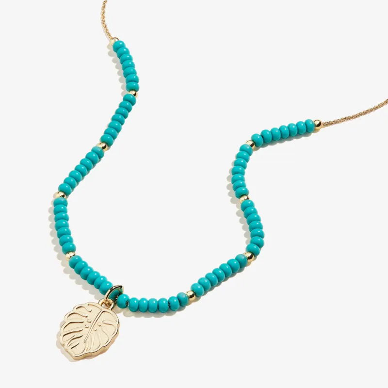 Tropical Leaf Charm Necklace sold by Alex and Ani