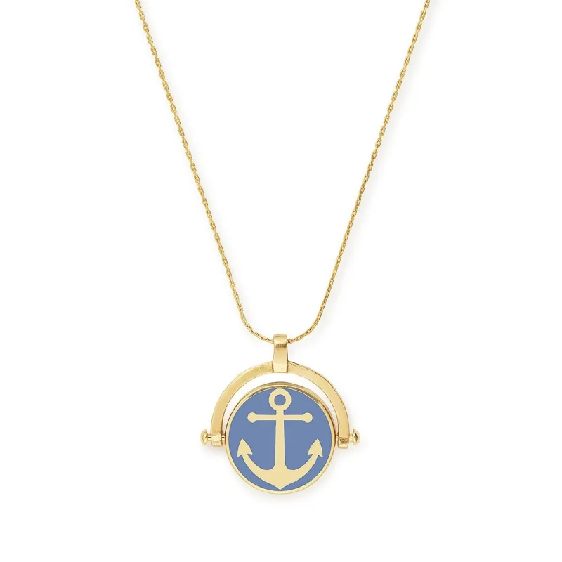 Anchor + Shell Charm Necklace sold by Alex and Ani