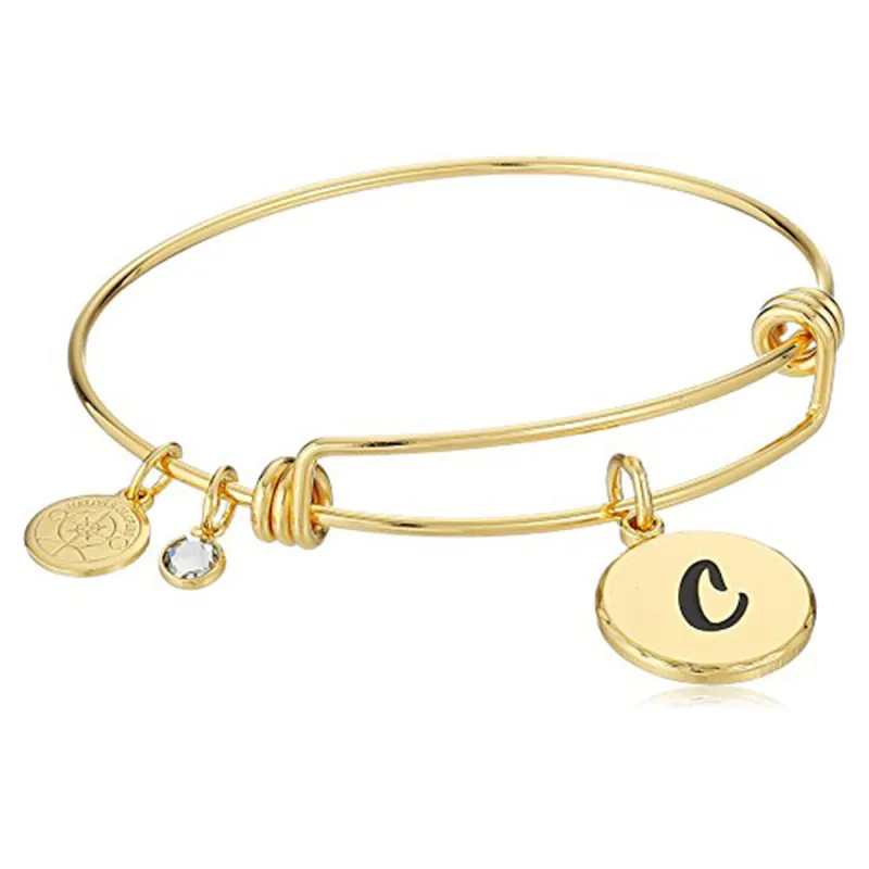 Letter C Charm Bangle, Halos & Glories sold by Alex and Ani