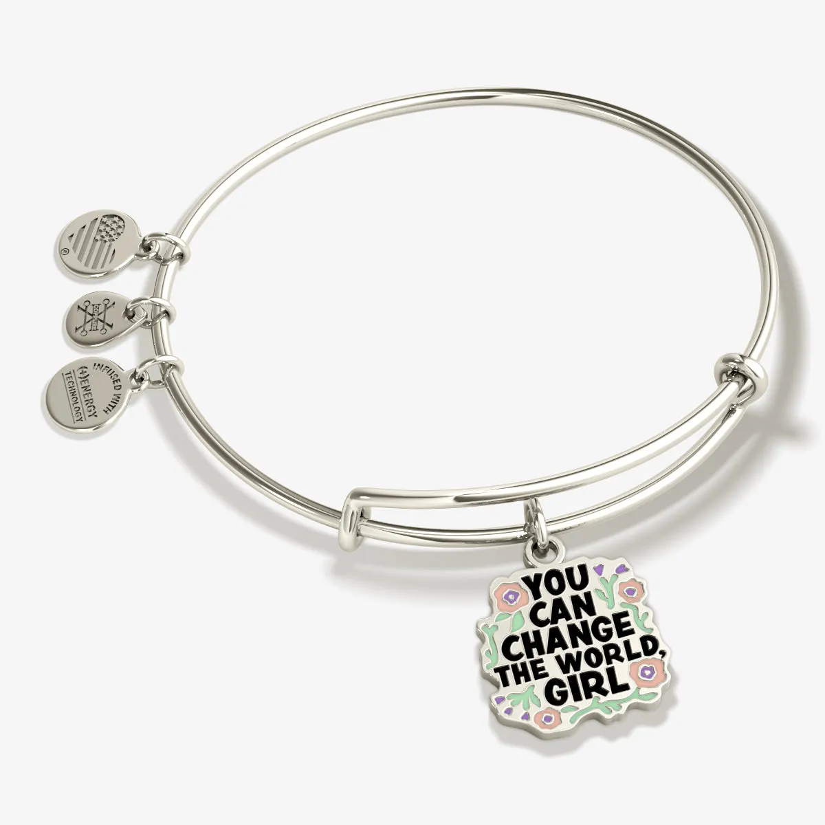 'You Can Change the World Girl' Charm Bangle sold by Alex and Ani