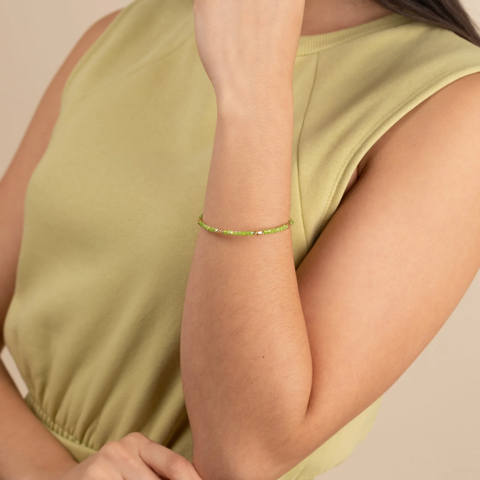 Vibrancy Beaded Bangle, Pear Green sold by Alex and Ani product image thumbnail 2