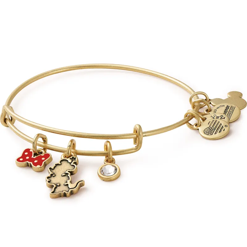 Disney® Minnie Mouse Trio Charm Bangle sold by Alex and Ani