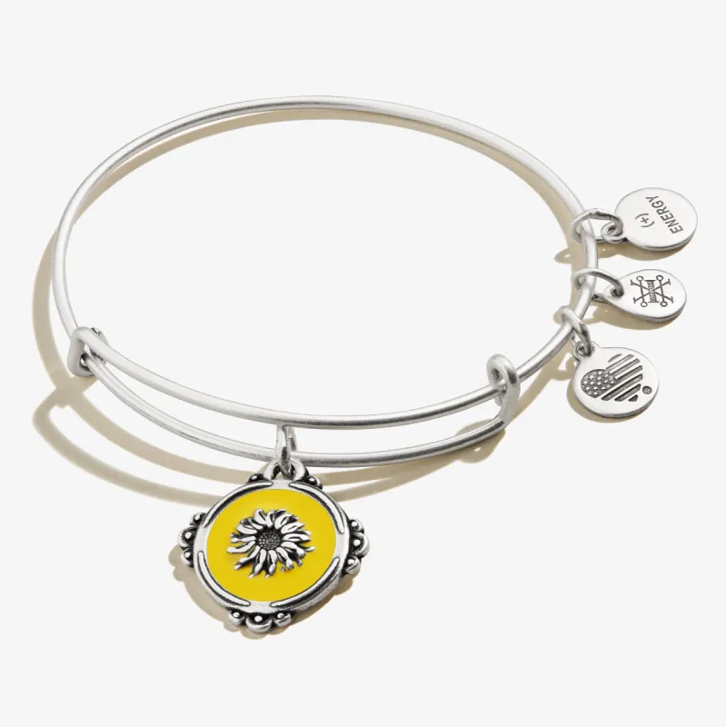 Token of Adoration Sunflower Charm Bangle sold by Alex and Ani