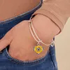 Token of Adoration Sunflower Charm Bangle sold by Alex and Ani
