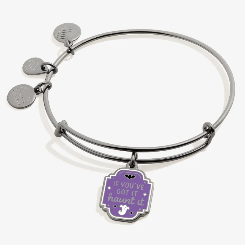 'If You've Got It Haunt It' Charm Bangle Bracelet sold by Alex and Ani