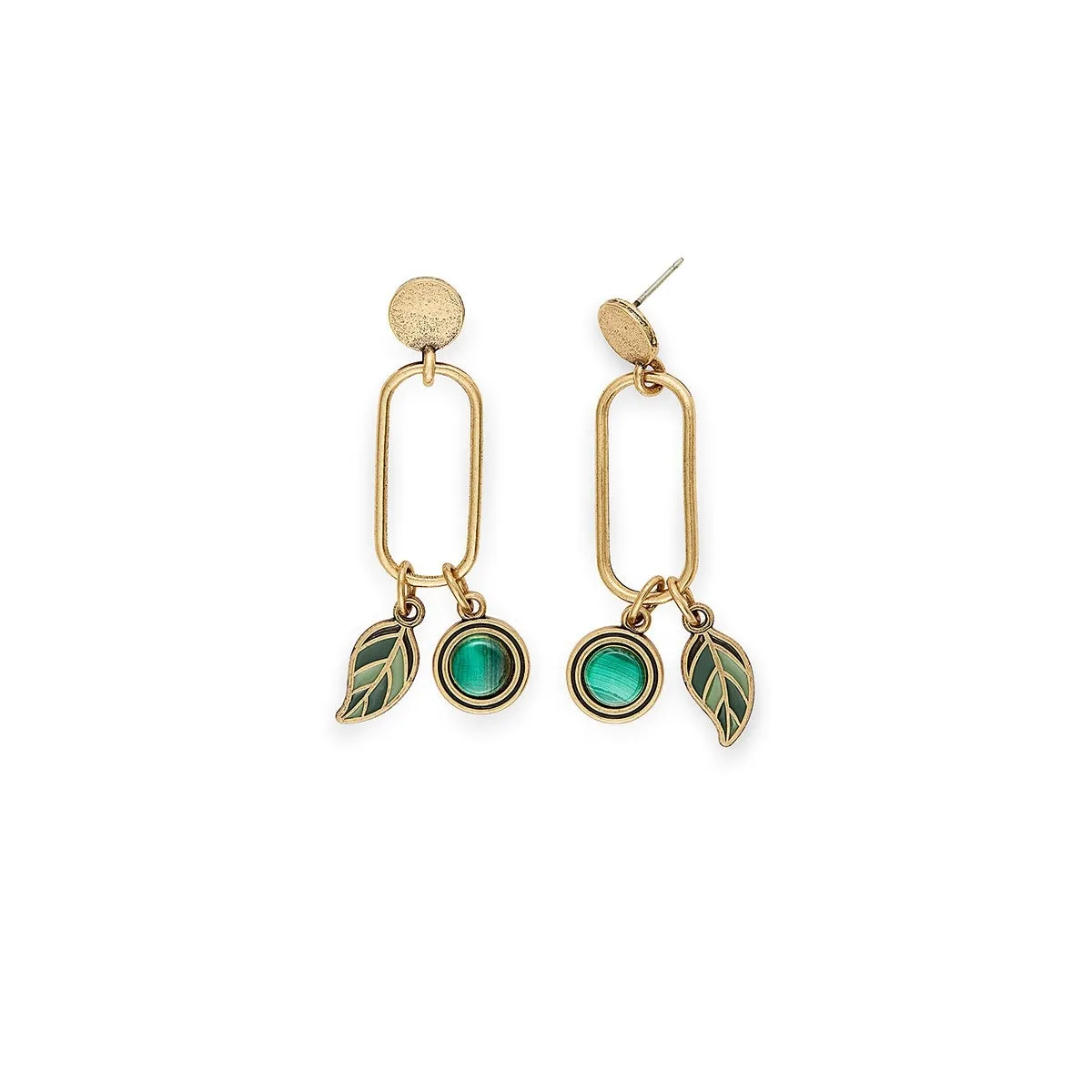 Malachite Gemstone Drop Earrings sold by Alex and Ani