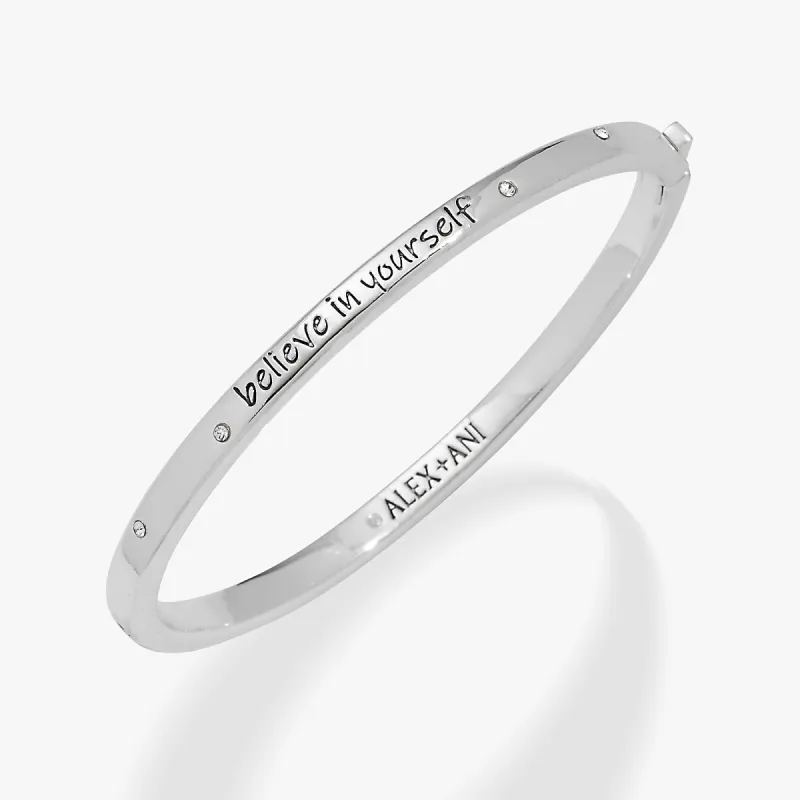 'Believe in Yourself' Mantra Bangle sold by Alex and Ani