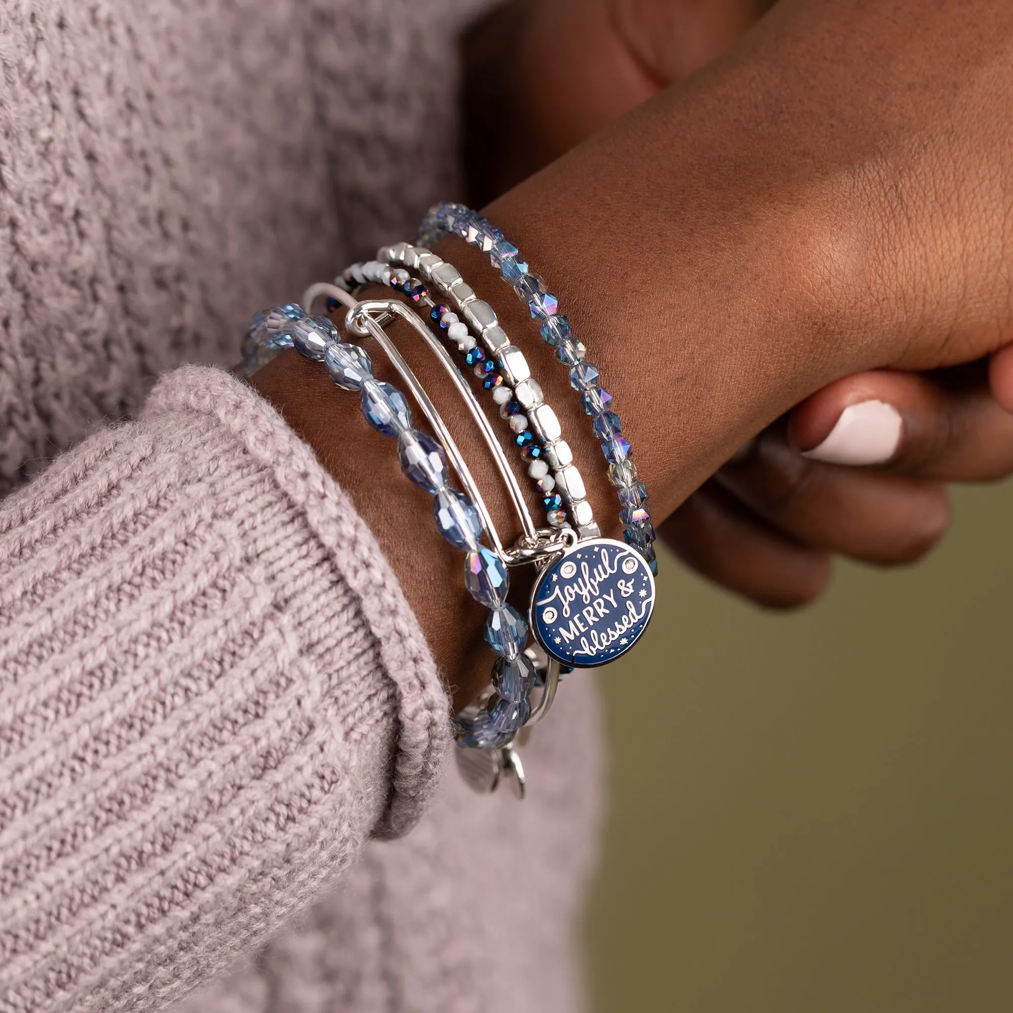 'Joyful, Merry & Blessed' Bracelets, Set of 5 sold by Alex and Ani product image thumbnail 3