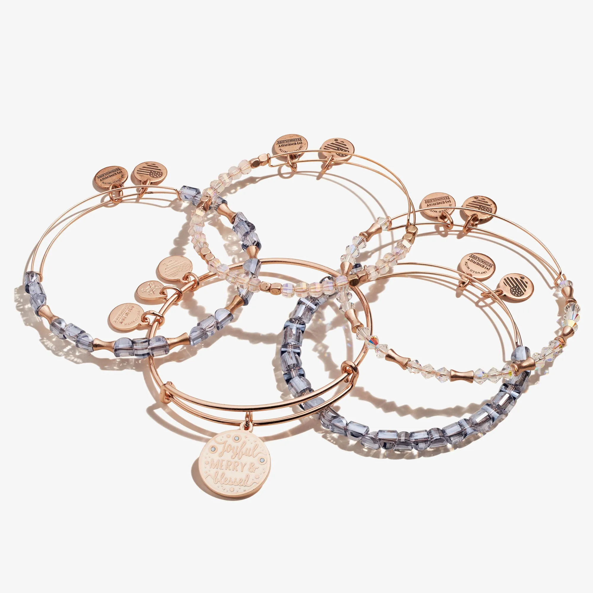 'Joyful, Merry & Blessed' Bracelets, Set of 5 sold by Alex and Ani product image thumbnail 5