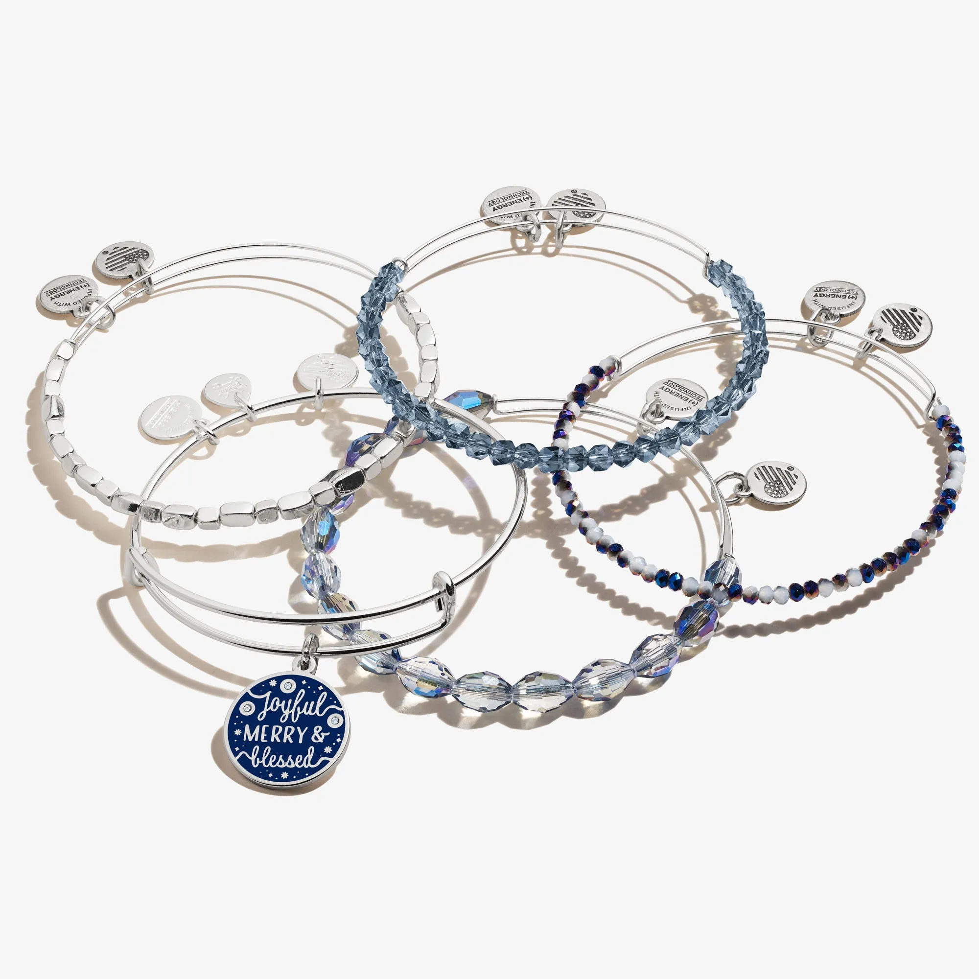 'Joyful, Merry & Blessed' Bracelets, Set of 5 sold by Alex and Ani product image thumbnail 2