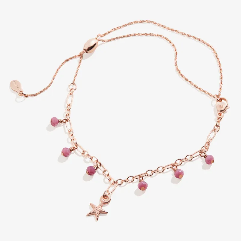 Starfish Beaded Pull Chain Anklet sold by Alex and Ani