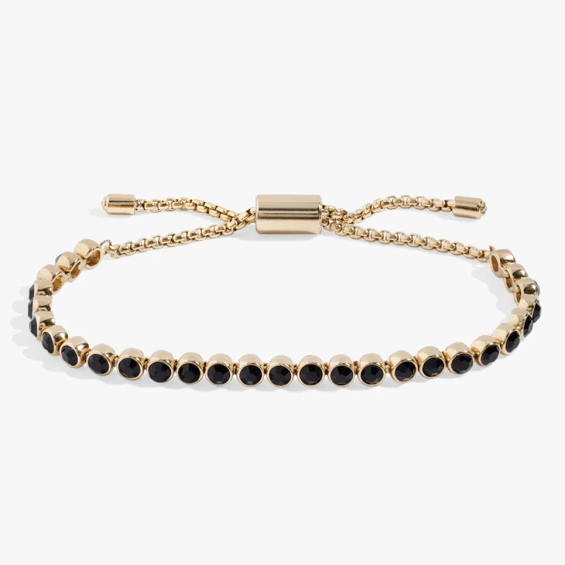 Jet Bolo Tennis Bracelet made by Alex and Ani