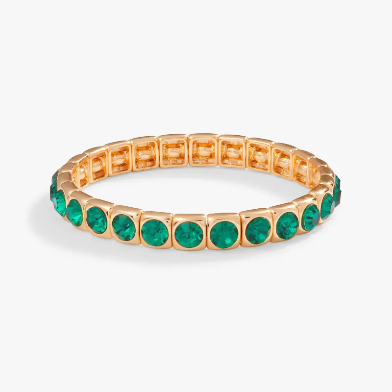 Crystal Stretch Bracelet, Emerald sold by Alex and Ani