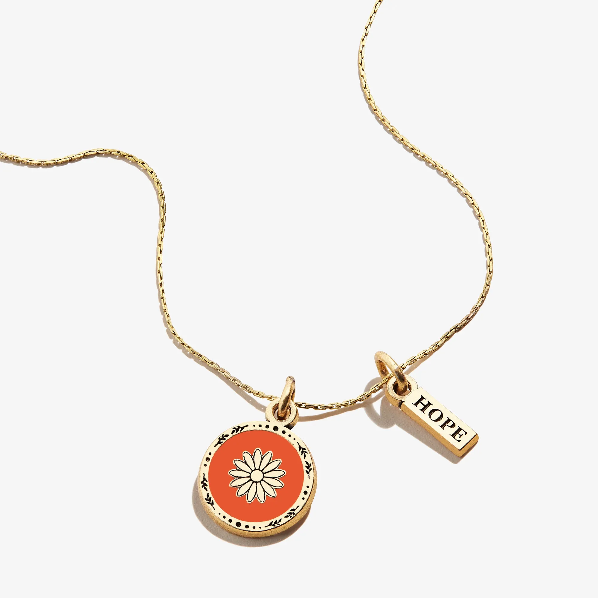 Daisy + Hope Mantra Duo Charm Necklace sold by Alex and Ani