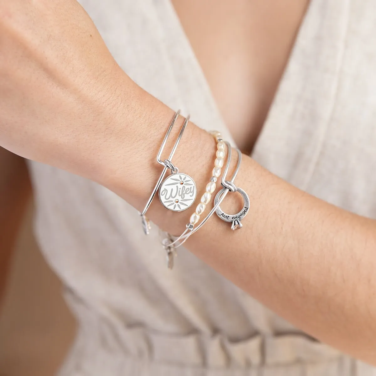'Wifey' Charm Bangle sold by Alex and Ani product image thumbnail 2