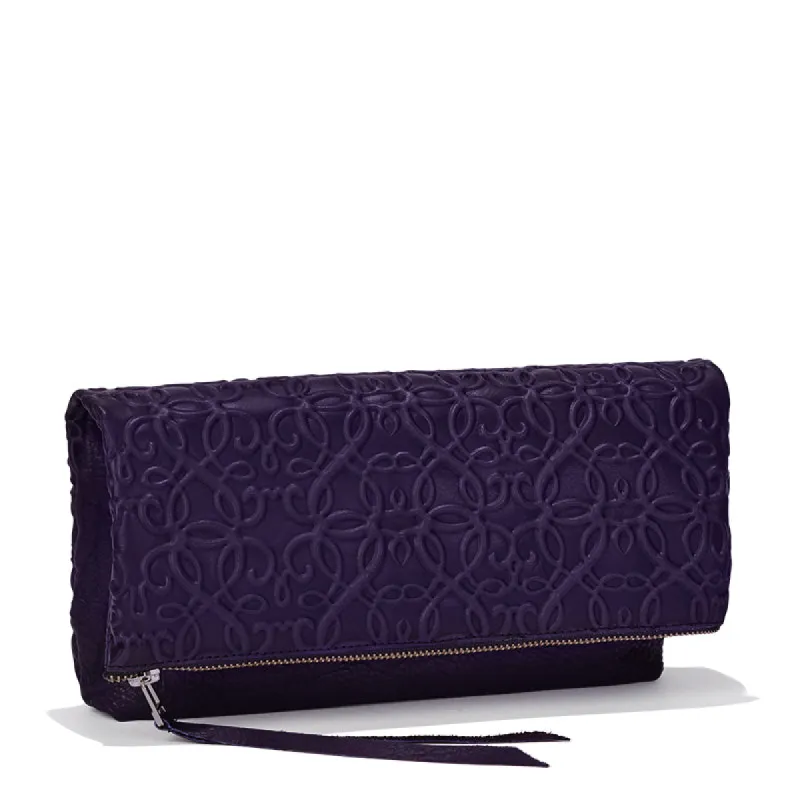 Gabriel Leather Fold Over Clutch, Purple sold by Alex and Ani