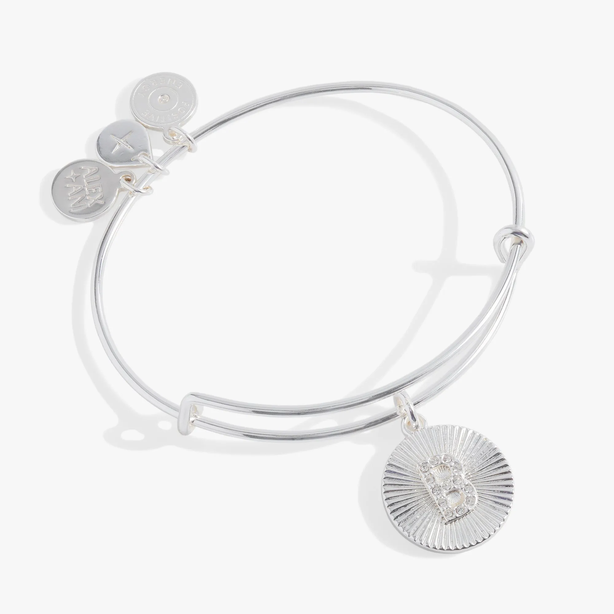 Initial B Pave Starburst Texture Bangle sold by Alex and Ani product image thumbnail 2