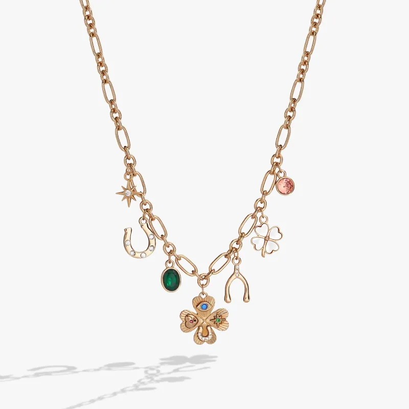 Lucky Four Leaf Clover Charm Necklace sold by Alex and Ani