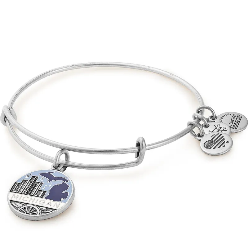 Detroit + Great Lakes Duo Charm Bangle made by Alex and Ani