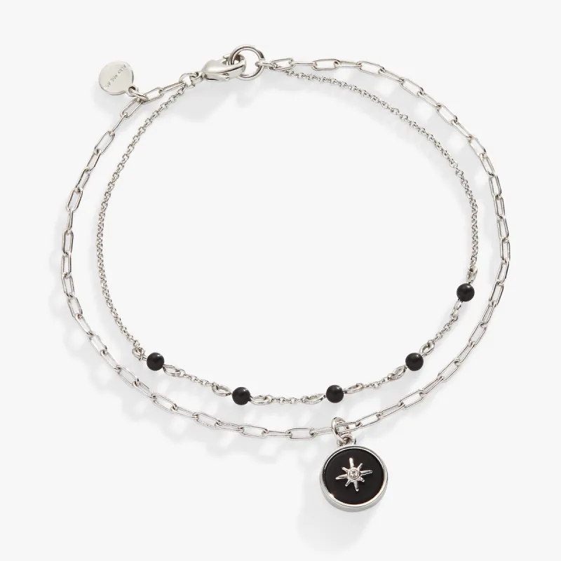 Star Double Row Bracelet, Reconstituted Onyx sold by Alex and Ani