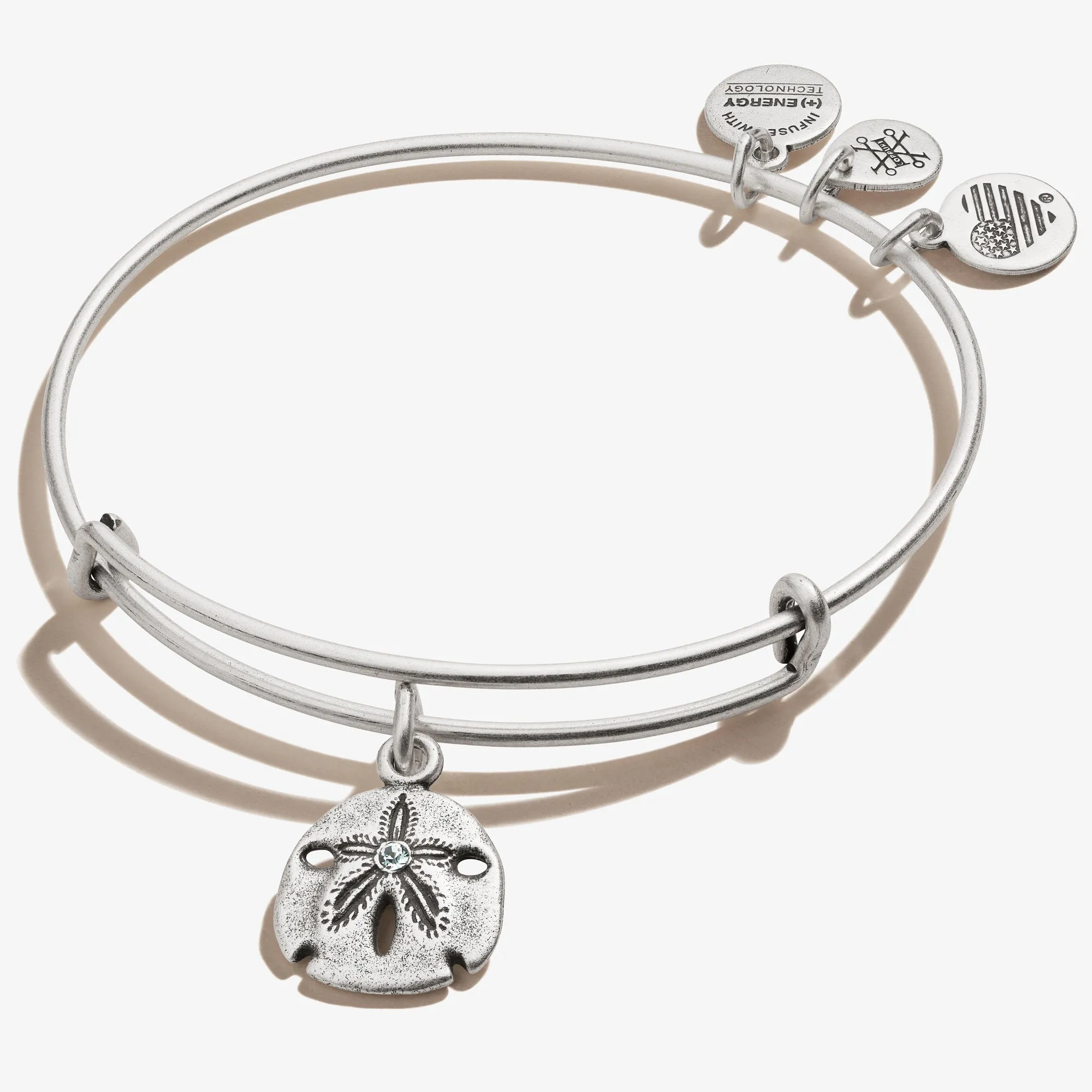 Sand Dollar Crystal Charm Bangle sold by Alex and Ani