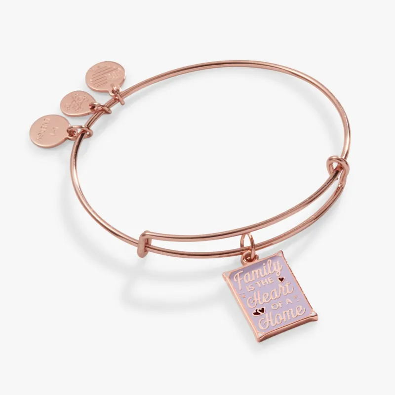 'Family is the Heart of a Home' Charm Bangle Bracelet sold by Alex and Ani