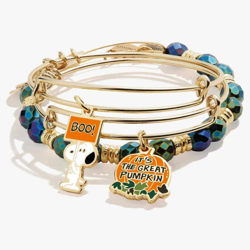 Peanuts™ 'It's the Great Pumpkin' Charm Bangles, Set of 3 sold by Alex and Ani