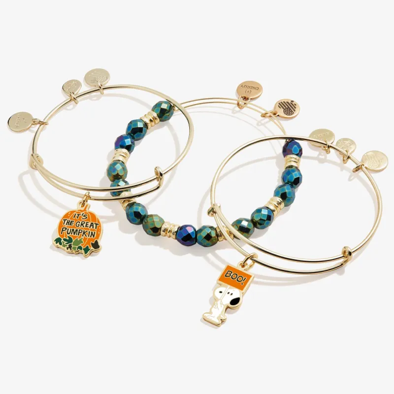 Peanuts™ 'It's the Great Pumpkin' Charm Bangles, Set of Parallel