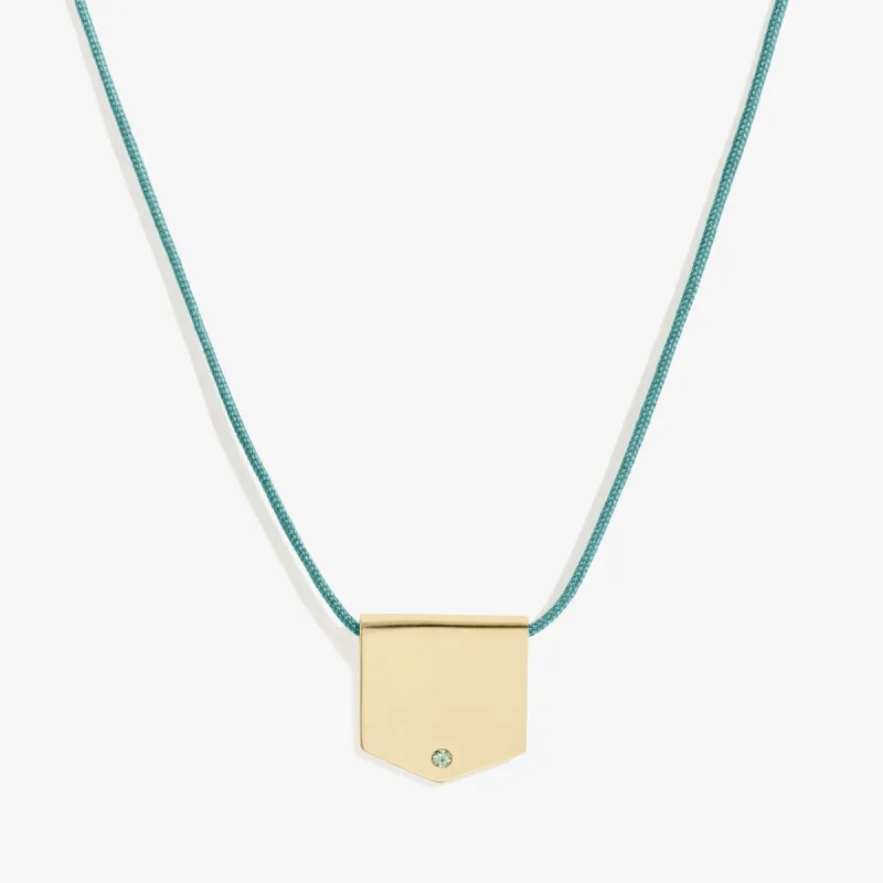 Engravable Shield Cord Necklace, Poseidon sold by Alex and Ani