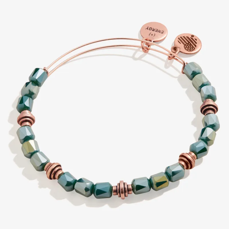 Elation Beaded Bangle, Balsam Green sold by Alex and Ani