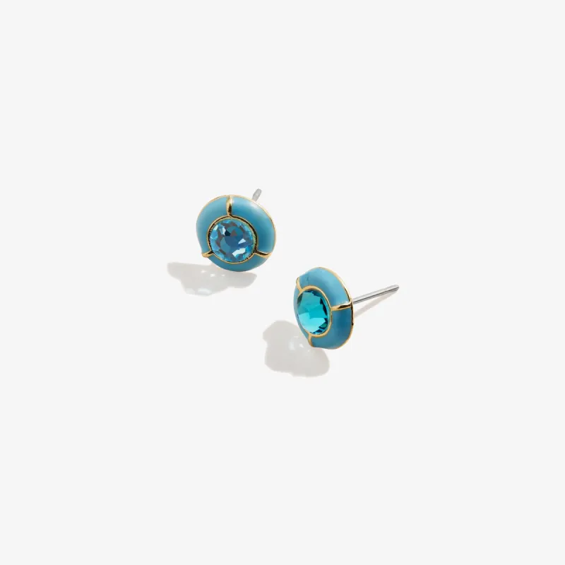 Crystal Stud Earrings, Sky Blue sold by Alex and Ani