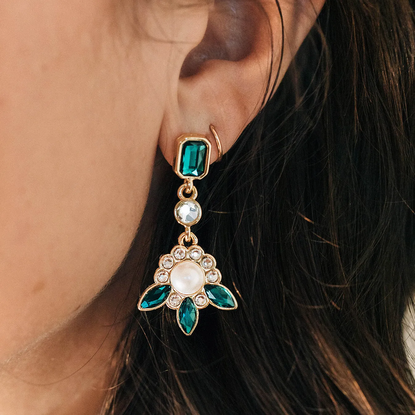 Green Marquise Statement Earrings sold by Alex and Ani product image thumbnail 2