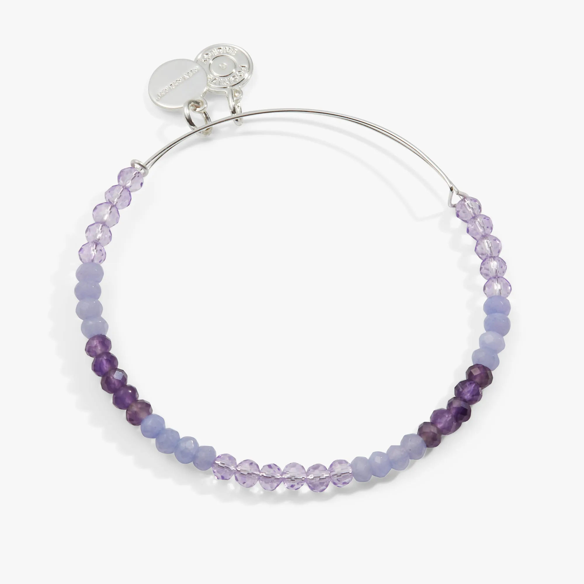 Ombre Faceted Stone Beaded Charm Bangle, Purple sold by Alex and Ani