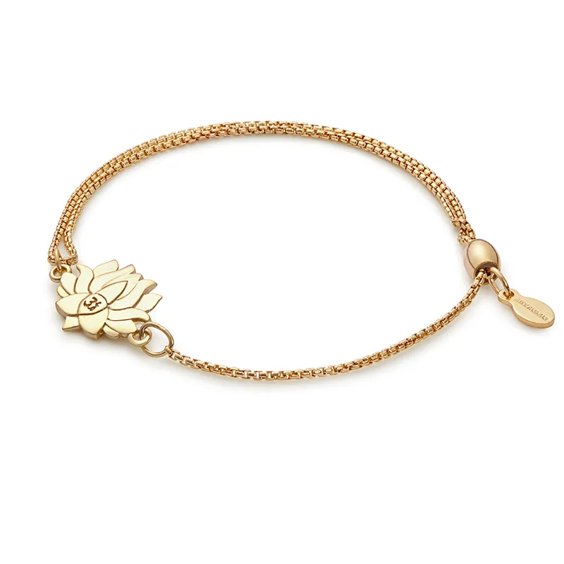 Lotus Pull Chain Bracelet sold by Alex and Ani