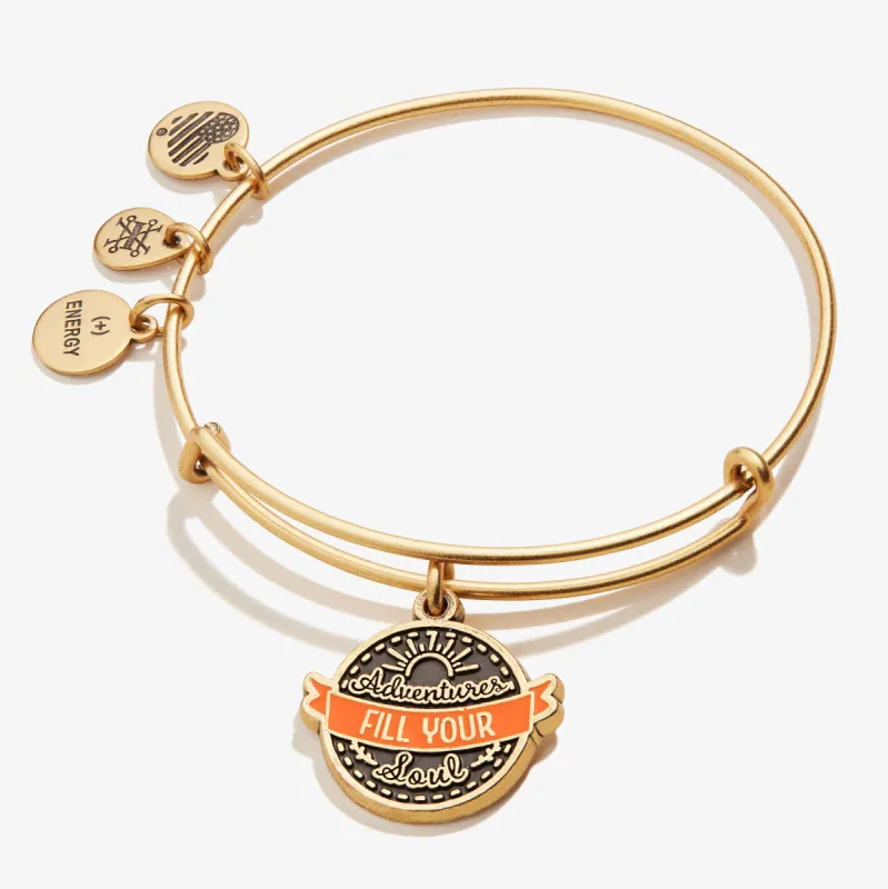'Adventures Fill Your Soul' Charm Bangle sold by Alex and Ani