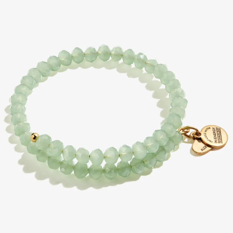Transparent Beaded Wrap Bracelet, Light Green sold by Alex and Ani