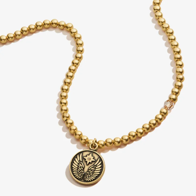 Guardian Angel Crystal Charm Beaded Necklace sold by Alex and Ani