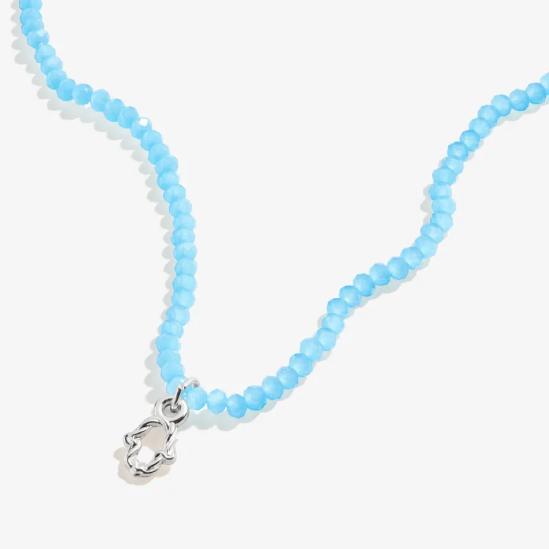 Protection Hamsa + Blue Bead Necklace, Adjustable sold by Alex and Ani