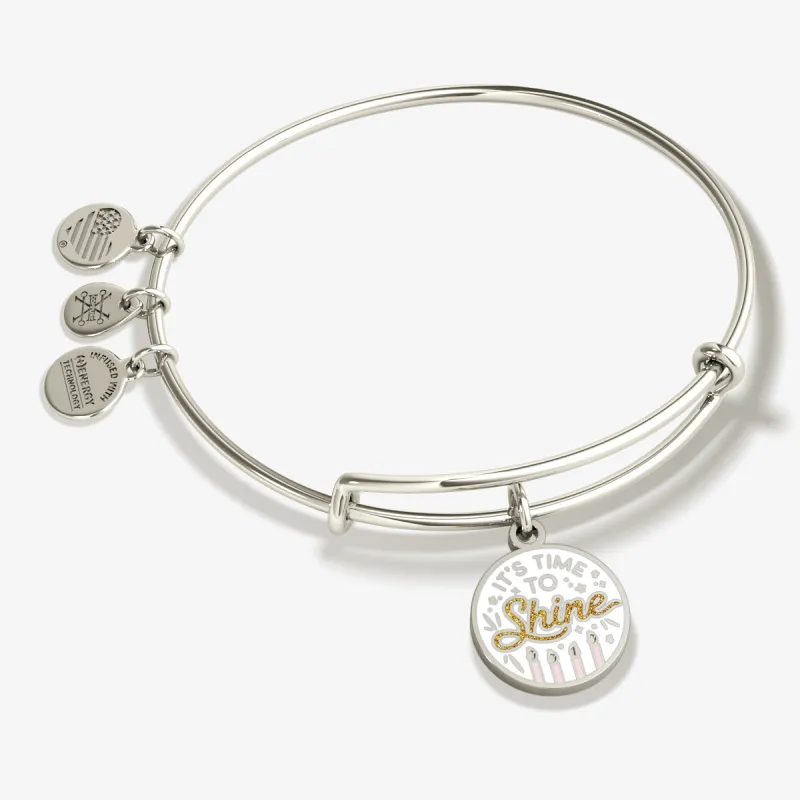 'It's Time To Shine' Birthday Charm Bangle Bracelet sold by Alex and Ani