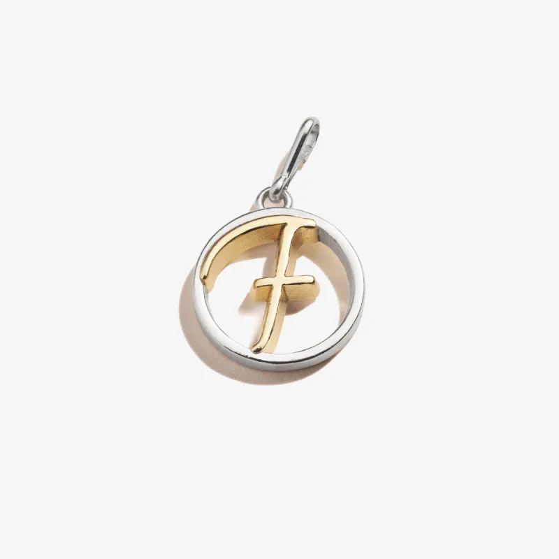 Initial F Charm, Two-Tone sold by Alex and Ani