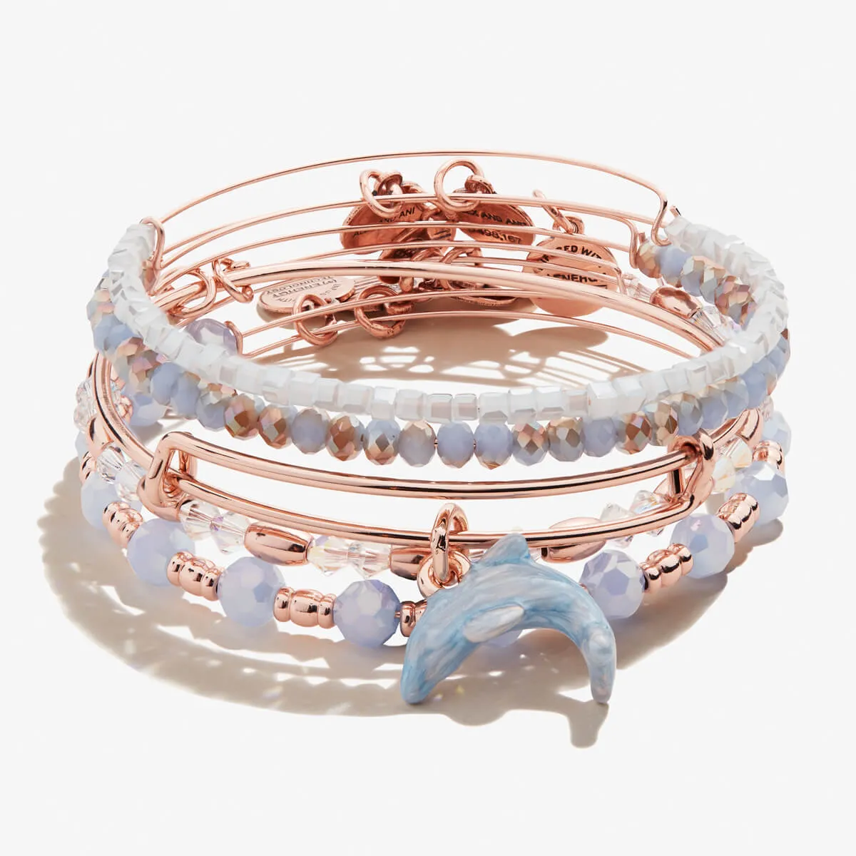 Dolphin Charm Bangles, Set of 5 sold by Alex and Ani