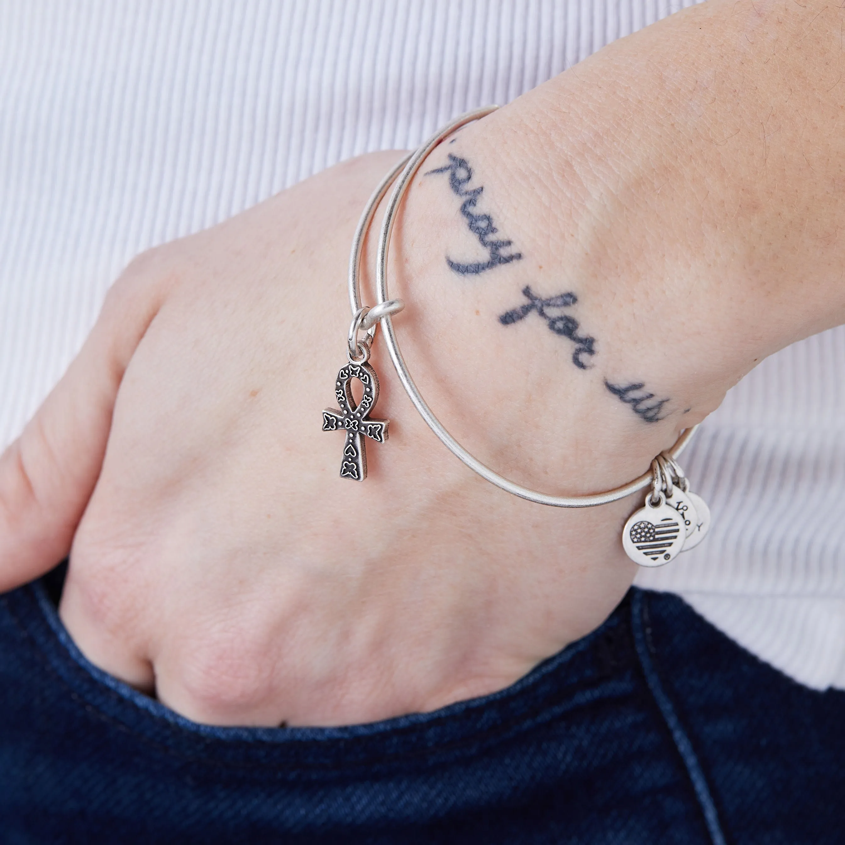 Ankh Charm Bangle Bracelet sold by Alex and Ani product image thumbnail 2