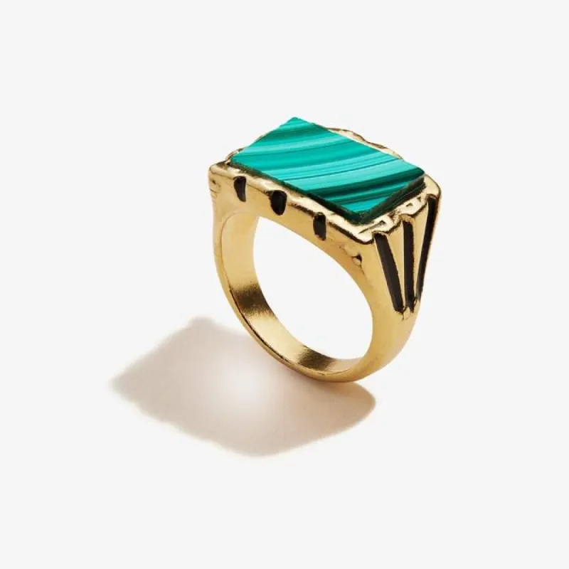 Signet Ring, Malachite sold by Alex and Ani