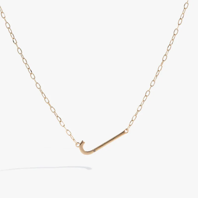 Initial J Precious Elongated Necklace sold by Alex and Ani