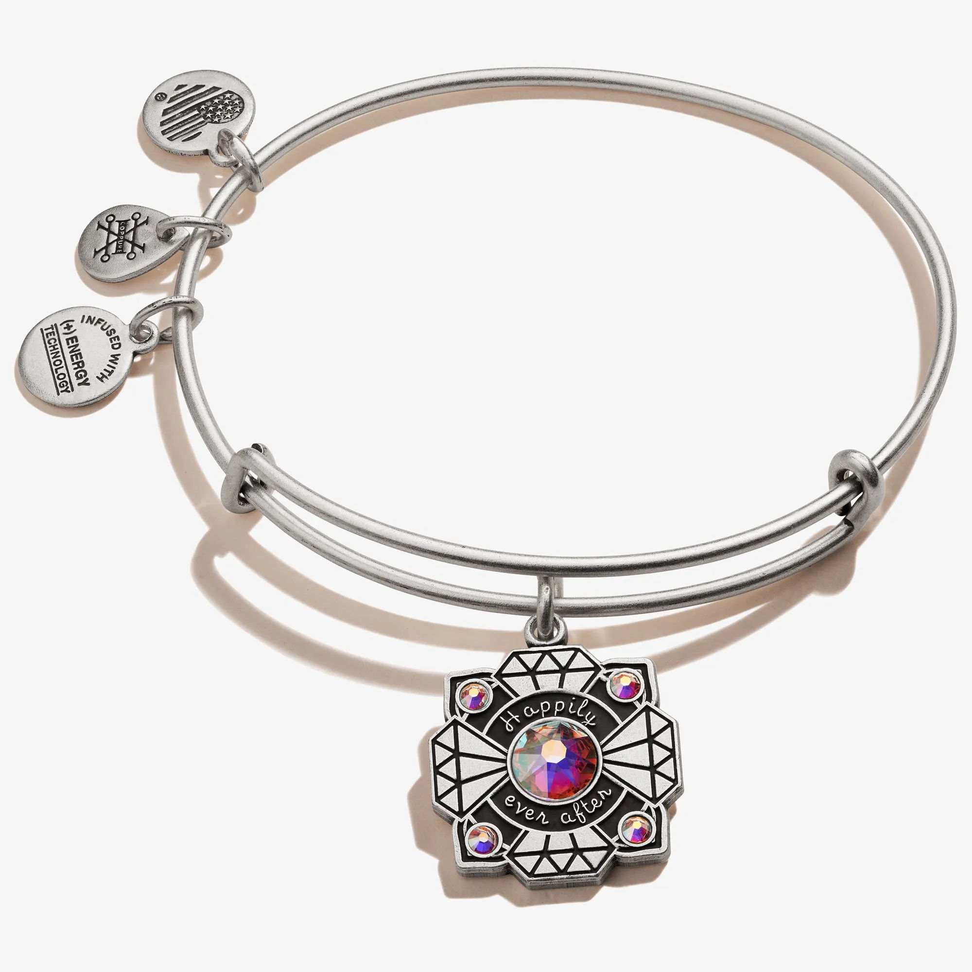 'Happily Ever After' Bride Charm Bangle sold by Alex and Ani