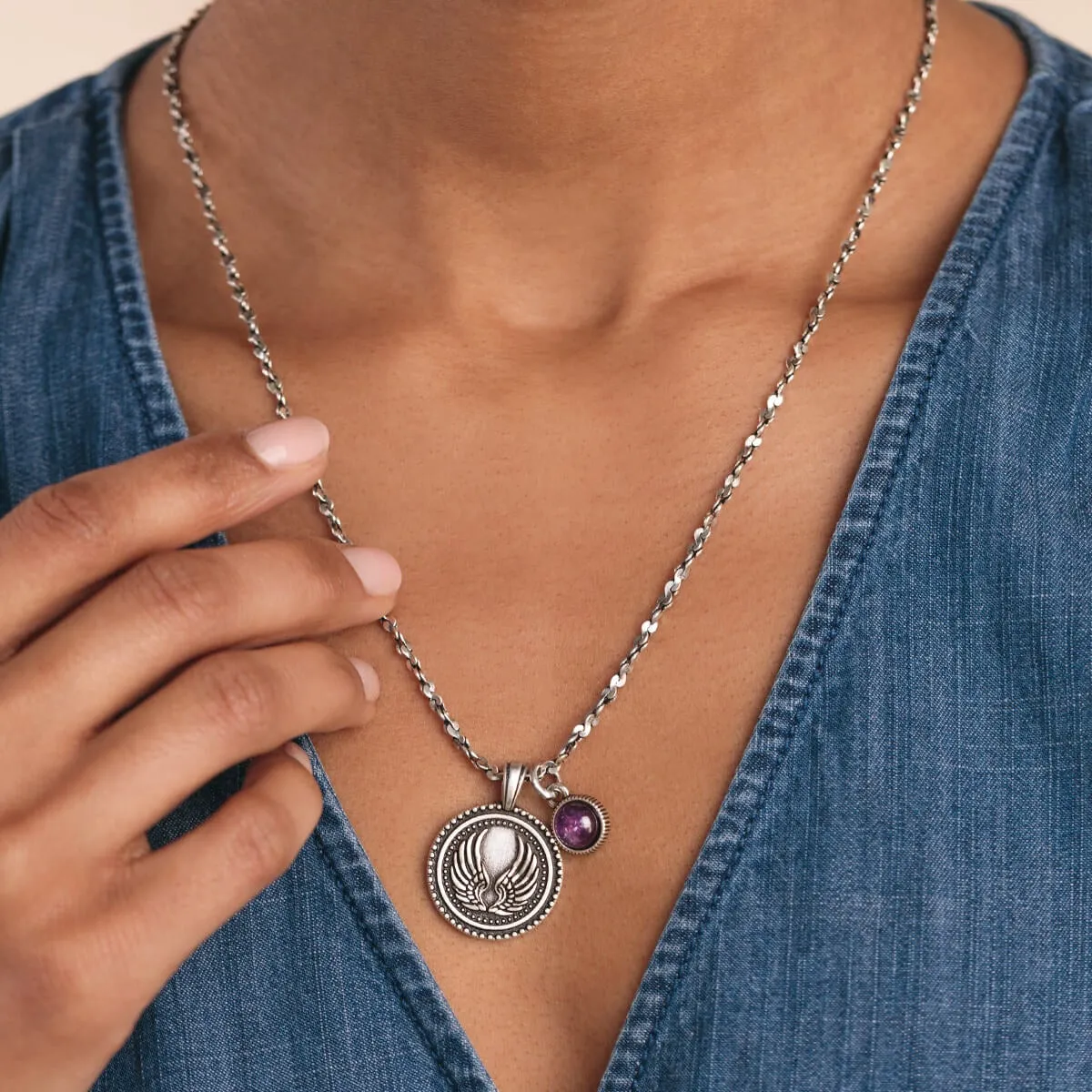 Guardian Angel Duo Charm Necklace sold by Alex and Ani product image thumbnail 4